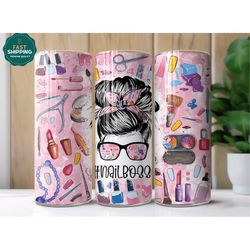 nail boss tumbler for women, nail polish tumbler for girl, nail boss tumbler for her, manicurist cup for women, nail bos