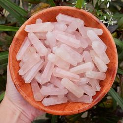 rose quartz double terminated point crystal grids jewelry making