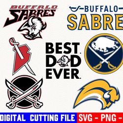 buffalo sabres bundle, ice hockey team svg, buffalo sabres svg, clipart png vinyl cut file, cricut, silhouette file