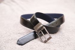 double sided belt black & blue