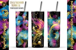 unique 20 oz glittery skinny tumbler with abstract liquid pattern, vibrant 20 oz skinny tumbler with abstract glittery