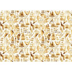 seamless egyptian hieroglyphs gold pattern digital file