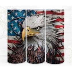 3D Fourth of July Tumbler Wrap Sublimation, Goth Grunge
