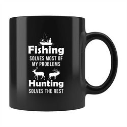 fishing mug, hunter gift, fishing gift, fisherman gift, fisherman mug, hunting gift, gift for hunter, hunting mug, deer