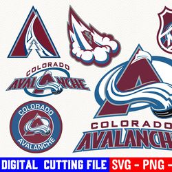 colorado avalanche bundle, ice hockey team svg, colorado avalanche svg, clipart png vinyl cut file, cricut, silhouette