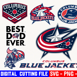 columbus blue jackets bundle, ice hockey team svg, columbus blue jackets svg, clipart png vinyl cut file, cricut