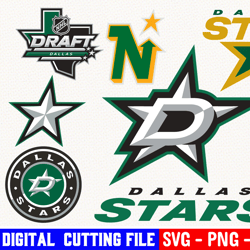 dallas stars bundle, ice hockey team svg, dallas stars svg, clipart png vinyl cut file, cricut, silhouette file