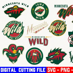 minnesota wild bundle, ice hockey team svg, minnesota wild svg, clipart png vinyl cut file, cricut, silhouette file