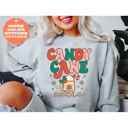 christmas sweatshirt, candy cane sweatshirt, candy cane cutie shirt, christmas shirt, holiday sweatshirt, cute christmas