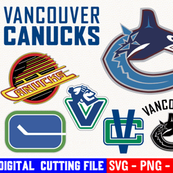 vancouver canucks bundle, ice hockey team svg, vancouver canucks svg, clipart png vinyl cut file, cricut, silhouette