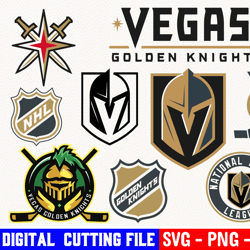 vegas golden knight bundle, ice hockey team svg, vegas golden knight svg, clipart png vinyl cut file, cricut, silhouette