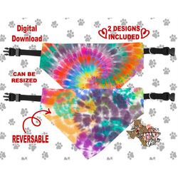 pet bandana tie dye personalize sublimation template png