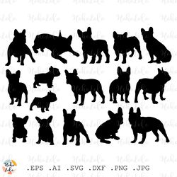 french bulldog svg, french bulldog silhouette, french bulldog cricut, stencil templates dxf, dog svg, mom dog silhouette