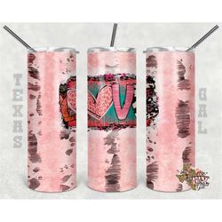 20 oz Skinny Tumbler Valentine's Day Love Sublimation Design PNG Instant DIGITAL ONLY