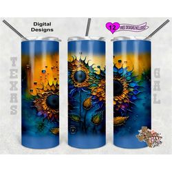 alcohol ink tumbler wrap, sunflowers tumbler wrap, watercolor tumbler png, 20oz sublimation tumbler wrap, digital downlo