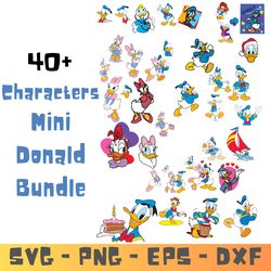 mini donald bundle svg - png - eps - dxf instant download