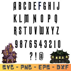 haunted mansion fonts svg - png - ttf - eps instant download