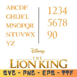 lion king fonts svg - png - ttf - eps - disney font character instant download.