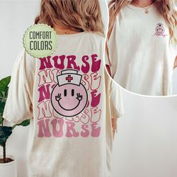 comfort colors personalized nurse shirt, custom nurse shirt, new nurse gift, nursing