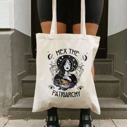 feminist tote bag, trendy canvas tote bag, gift for girl, aesthetic tote bag, school