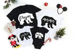 family bear shirts,bear family shirts,family bear tshirts, family bear matching shirt
