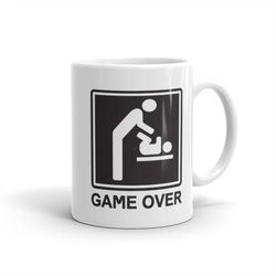 game over mug, new daddy gift, new dad gift, new dad mug, father gift, dad gift, father mug, gift for dad, pregnancy gif