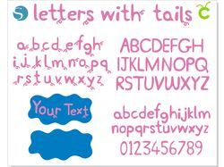 peppa pig letters with tails svg, peppa pig font svg, peppa pig letters svg cricut, cloud svg, baby font svg