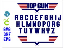 top gun logo vector svg personalized diy, top gun letters svg, top gun font, top gun t shirt svg