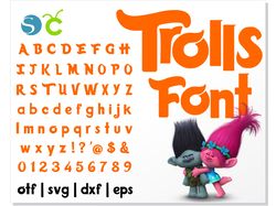 trolls font otf, trolls font svg cricut, baby font svg, baby alphabet svg, baby letters svg file for cricut