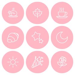 36 lifestyle instagram highlight icons. pink and white instagram highlights images. pink ig highlights cover