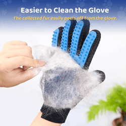 pet grooming kit for dog cat rabbit fur 2 sided grooming brush bath cleaning glove de-shedding de-matting pet hair