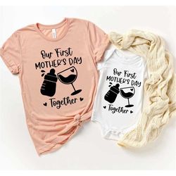first mothers day gift, mothers day shirt, mommy and me outfit, mothers day gift, mothers day matching shirts, first mot