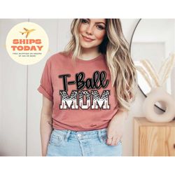 tee ball mom shirt, baseball shirt, t ball t-shirt, mom sports shirt, mother's day shirt, leopard tee ball mom shirt, un