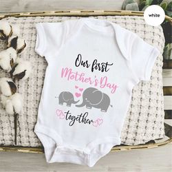 first mothers day gift, mothers day shirt, mommy and me tee, mothers day matching shirts, first mothers day together ele