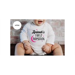 personalized ramadan toddler shirt, fasting onesie, custom muslim bodysuit, religious onesie, kids toddler shirt, gift f