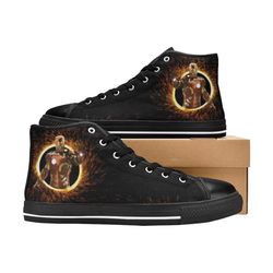 iron man high canvas shoes for fan, women and men, iron man high canvas shoes, iron man marvel comics sneaker