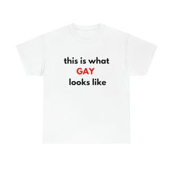 this is what gay looks like tiktok funny cotton tee