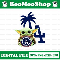 baby yoda with la dodgers baseball ,  baby yoda mlb png, mlb png, digital download,printing