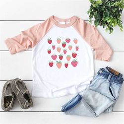 strawberry baby onesie, strawberry toddler shirts, cute strawberry baby bodysuit, strawberry youth t-shirts, strawberry