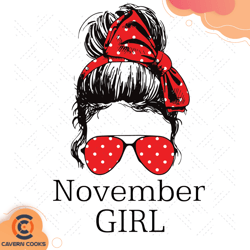 november girl red bandana sunglass face girls birt