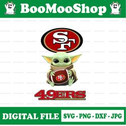 baby yoda with san francisco 49ers nfl png,  baby yoda nfl png, nfl png, sublimation ready, png files for sublimation
