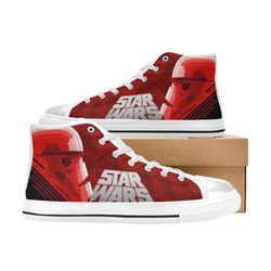 star wars storm troopers high canvas shoes for fan, women and men, star wars storm troopers high canvas shoes, star wars
