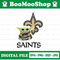 baby yoda with new orleans saints nfl png,  baby yoda nfl png, nfl png, sublimation ready, png files for sublimation