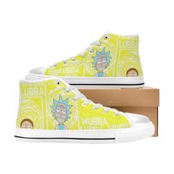 rick and morty high canvas shoes for fan, women and men, rick and morty high canvas shoes, rick and morty sneaker