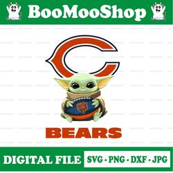 baby yoda with chicago bears  nfl png,  baby yoda nfl png, nfl png, sublimation ready, png files for sublimation