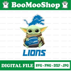 baby yoda with detroit lions nfl png,  baby yoda nfl png, nfl png, sublimation ready, png files for sublimation