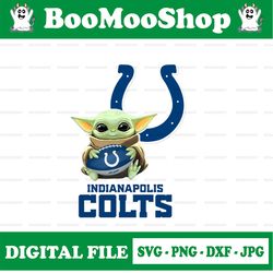 baby yoda with indianapolis colts nfl png,  baby yoda nfl png, nfl png, sublimation ready, png files for sublimation