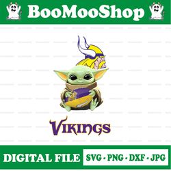 baby yoda with minnesota vikings nfl png,  baby yoda nfl png, nfl png, sublimation ready, png files for sublimation