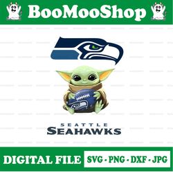 baby yoda with seattle seahawks nfl png,  baby yoda nfl png, nfl png, sublimation ready, png files for sublimation