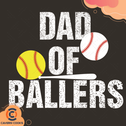 dad of ballers svg, fathers day svg, ball svg, spo